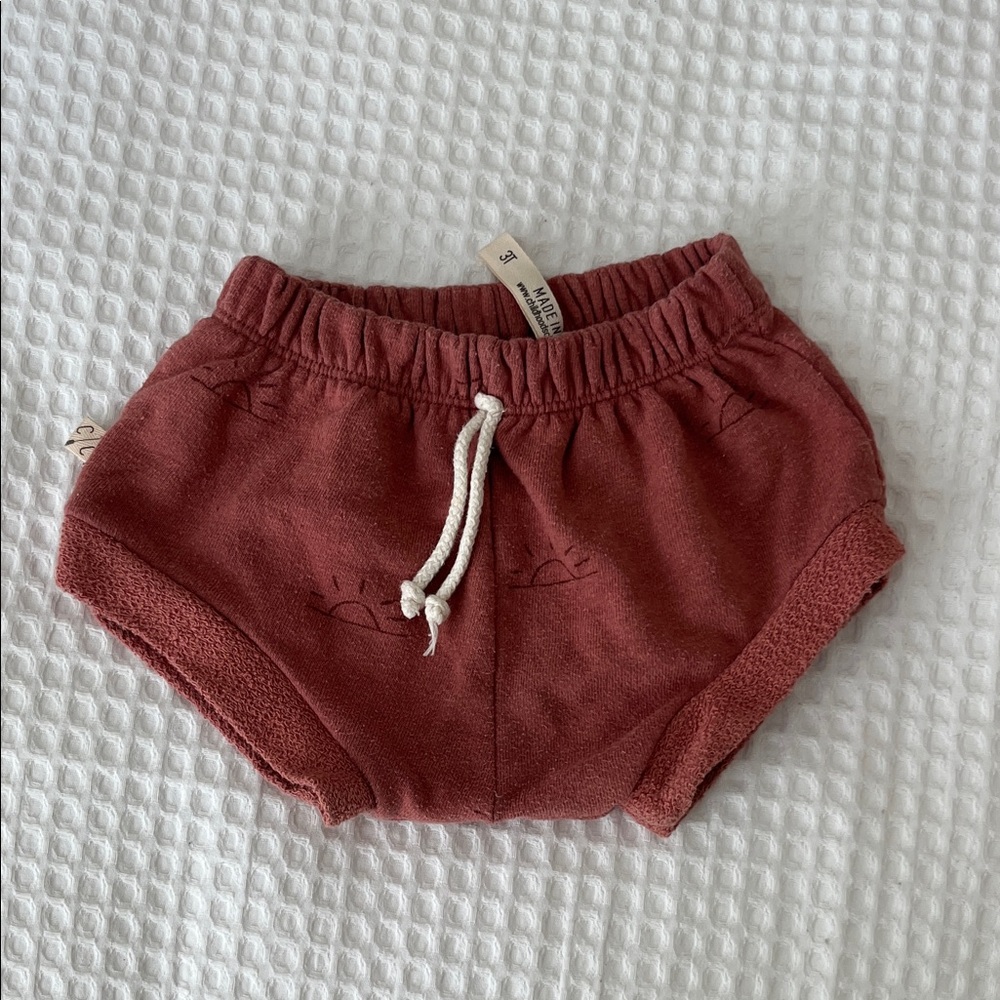 Childhoods Rust Red Baby Shorts